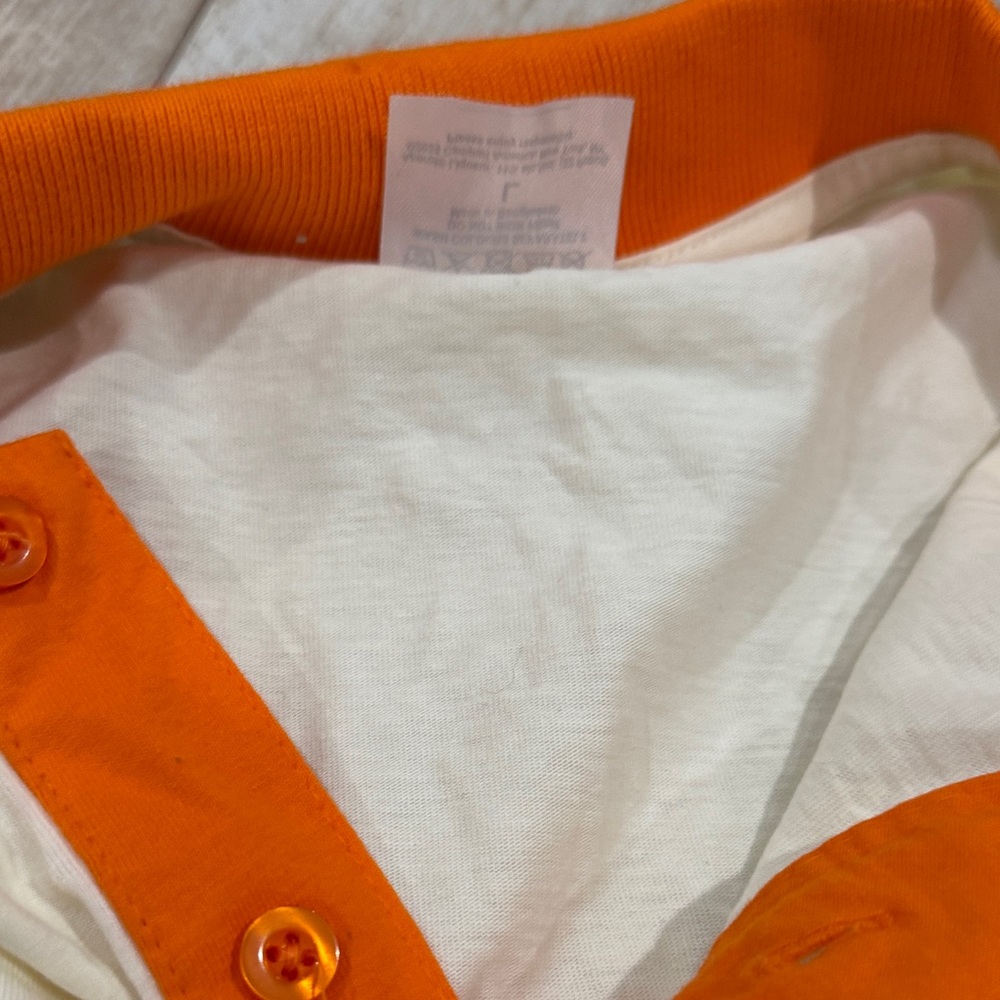 Aperol Orange and White Polo Shirt - Picture 3 of 5